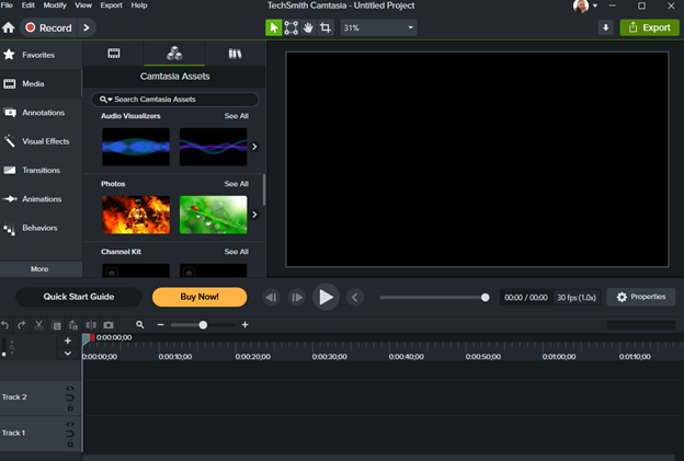 Camtasia's elearning authoring tool